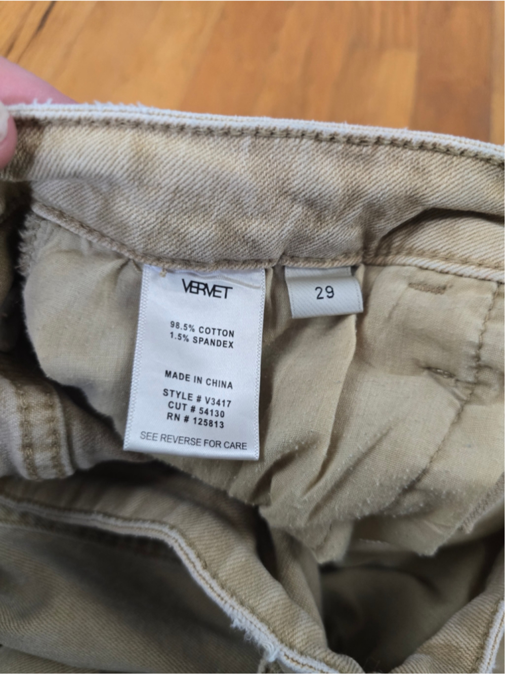 Women's Vervet Straight Leg Cargo Pants Size 29 Beige - Picture 6 of 6